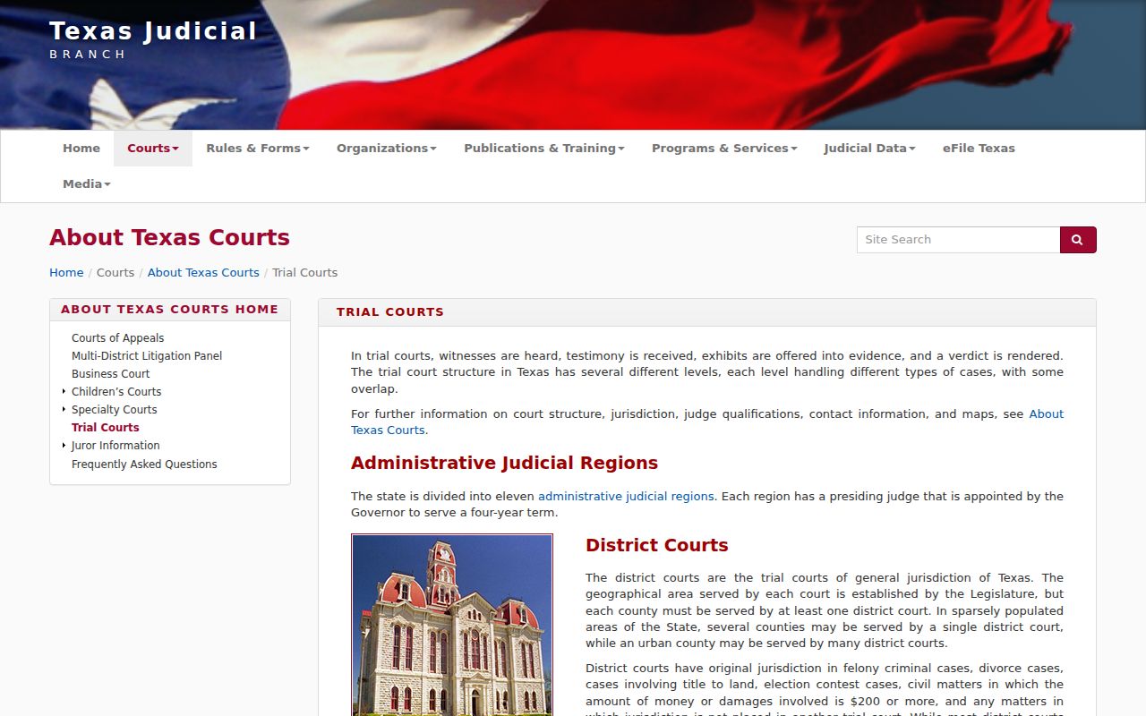 Hansford County warrant court hierarchy reference