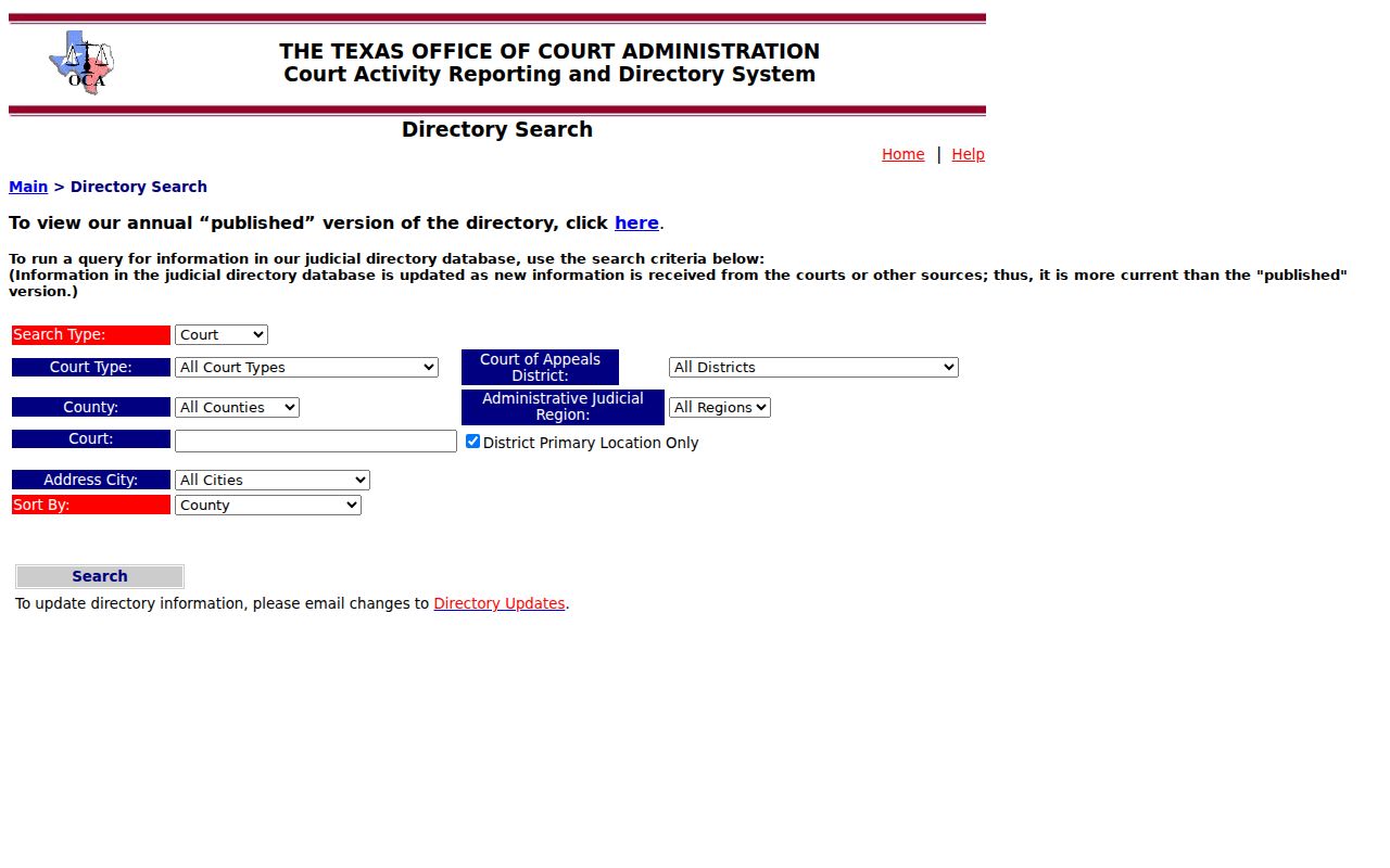Hansford County warrant search official court directory fields
