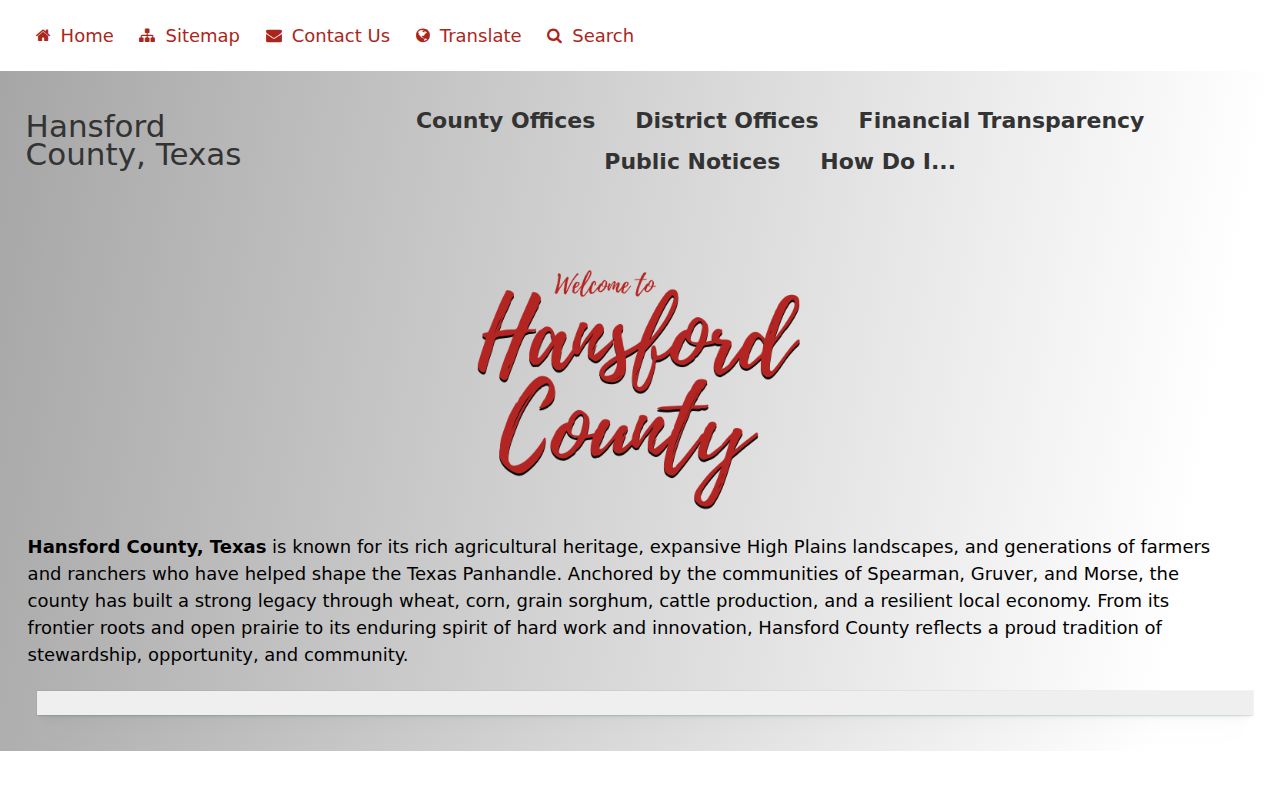 Hansford County warrant records county courthouse home page